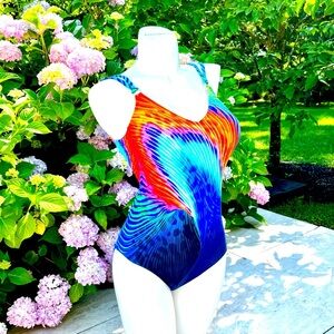 NWT stunning Bathing suit in bold colors by Sunmarin Made by Sunflair 12